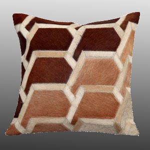 Leather Hair On Cushion Covers, For Home, Living Room, Office Use, Indoor, Decoration, Hotel, Technics : Patchwork