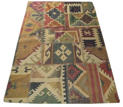 SGE Wool Kilim Patchwork Rug