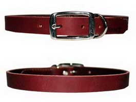 GI-DL-015 Leather Plain Dog Collar, For Animals Use, Width : 3inch