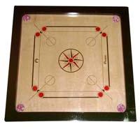 Wood Finished Wood Carrom Boards, For Playing, Pattern : Printed