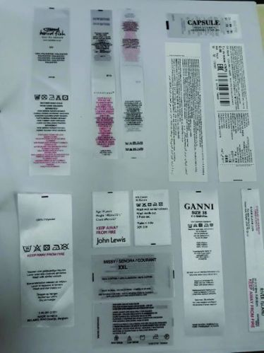 Garments Printed Labels, Packaging Type : According To Client