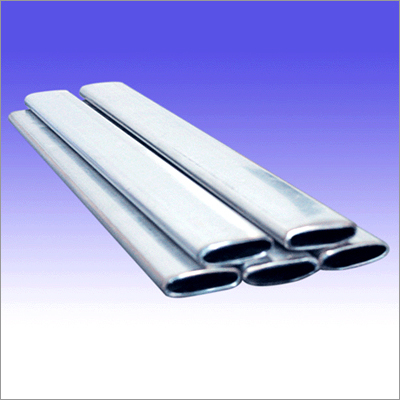 Polished Stainless Steel Oval Pipes, For Food Serving, Pattern : Plain