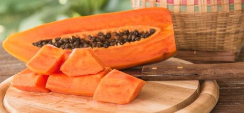 Fresh papaya, Type : Fruit Dice