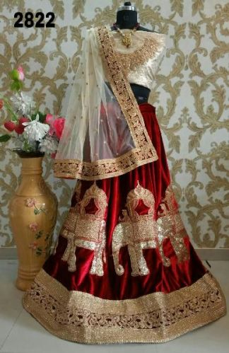 Brocade Designer Lehenga Choli, Size : M