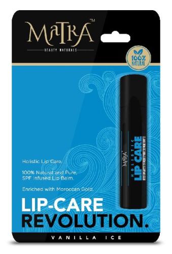 Vanilla Ice Natural Lip Balm, Color : Blue