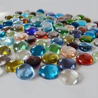 Oval Non Polish Fancy Glass Beads, For Daily Wear, Party Wear, Pattern : Plain, Printed