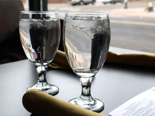 Round Crystal Water Glasses, For Drinking Use, Pattern : Plain