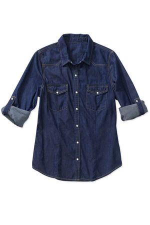 Cotton Mens Denim Shirts, For Anti-Shrink, Anti-Wrinkle, Technics : Attractive Pattern