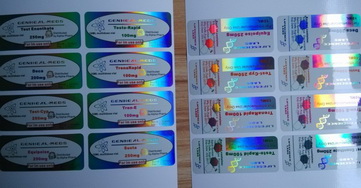 Holographic Laser Reflective Labels In Plastic, Thickness : 50mic