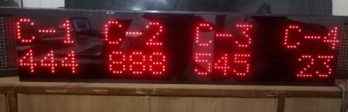 Large 3 Digit Wireless Token Number Display