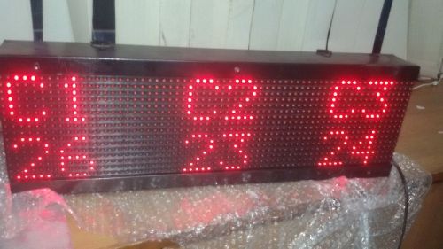 Wireless 3 Window LED Token Number Display Board