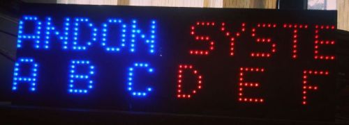 Wireless Mini Andon LED Display Screen System A,B,C,D