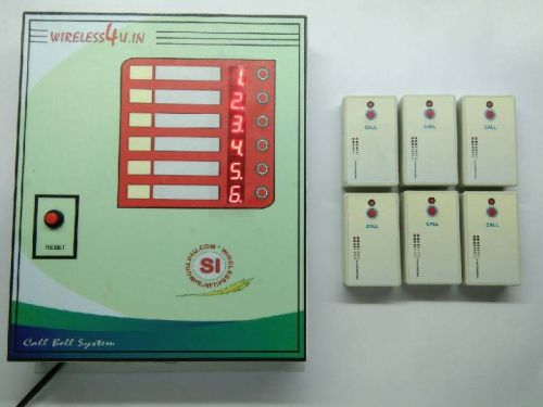 Wireless Office Call Bell System 6 User Digital Display Panel