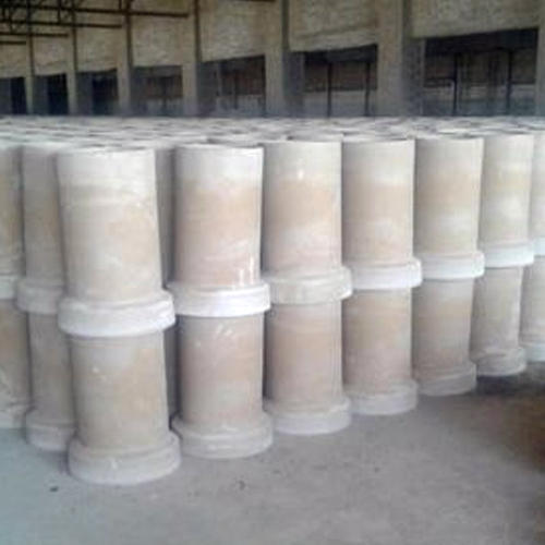 Round Metal White Stoneware Pipes