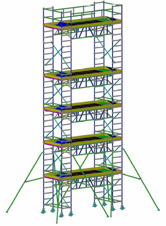 Bridge Way Mobile Scaffold Tower, For Construction, Industrial, Feature : Durable, Eco Friendly, Fine Finishing