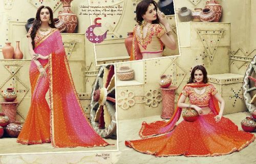 Styloshopper Bandhej Designer Sarees 3208