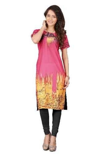 Printed Kurti-10, Color : Pink