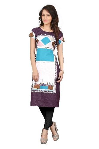 Crepe Kurtis-13, Style : Printed