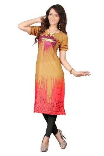 Printed Kurti-9, Color : Peach