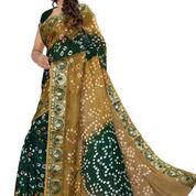 Universe Apparels Jacquard Silk New Border Bandhani Sarees, Technics : Handwork