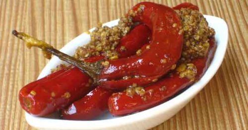 Stuffed Red Chilli Pickle