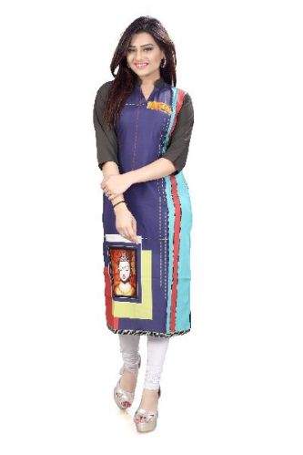 Printed Crepe Kurtis, Size : M, L, XL, XXL