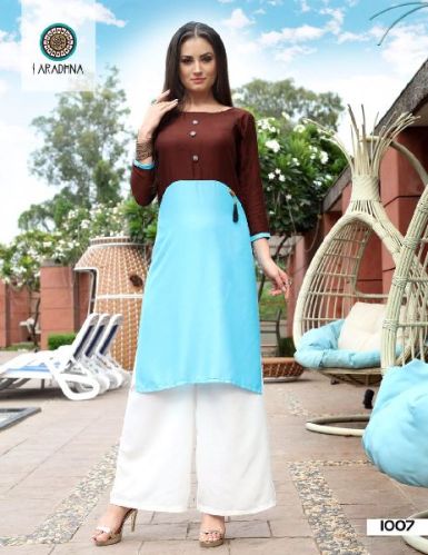 ARADHNA Rayon Ladies Designer Kurti, Size : M, XL, XXL, XXXL