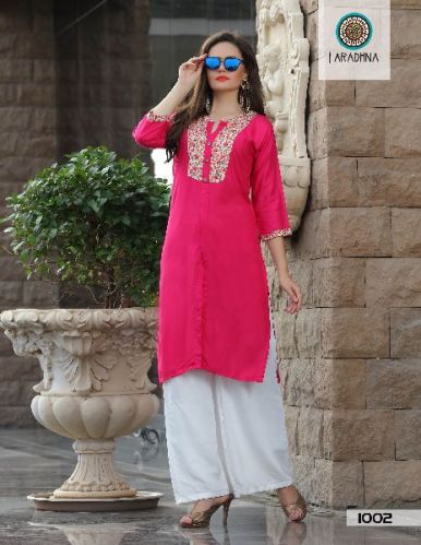 Rayon Punjabi Kurtis, For Party Waer, Size : L XL XXL