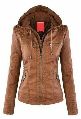 Ladies Full Sleeves Casual Leather Jacket, Gender : Women