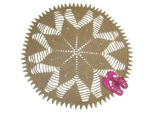 Zilpa Round Shaped Jute Rug, Size : 3' X 3'