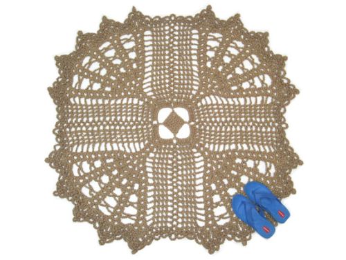 Zilpa Square Shaped Jute Rug, Size : 3' X 3'