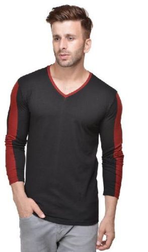 Mens Full Sleeve V Neck T-Shirts