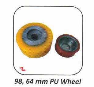 PU and Rubber 98 X 64mm Wheel