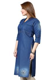 High Quality Raw Material Ladies Denim Kurtis