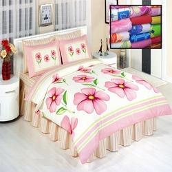 Pure Cotton Floral Print Bed Sheet, Color : Multi Colored