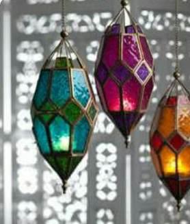 Srijaan Crafts Iron + Glass Moroccan Electric Lantern, Color : Dark Brown