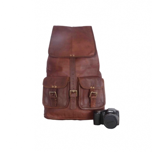 Leather Backpack Bag, For College, Travel, Size : Multisizes
