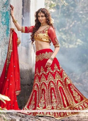 Bridal Lehenga, Sleeve Type : 3/4th Sleeves