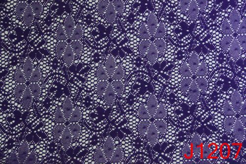 100% polyester Purple Colour Jacquard Lace Fabric