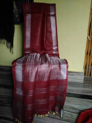 Linen Sarees With Jari