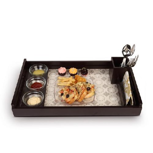 Pooja Industries Wooden Starter Tray, For Serving Foods More