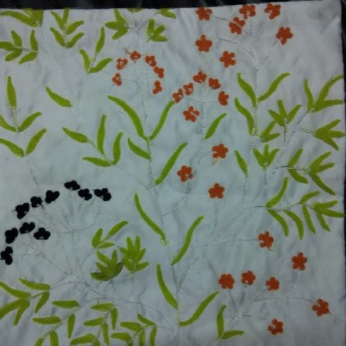 COTTON Embroidered Cushion Cover(KLRA-601), Size : 45X45CM