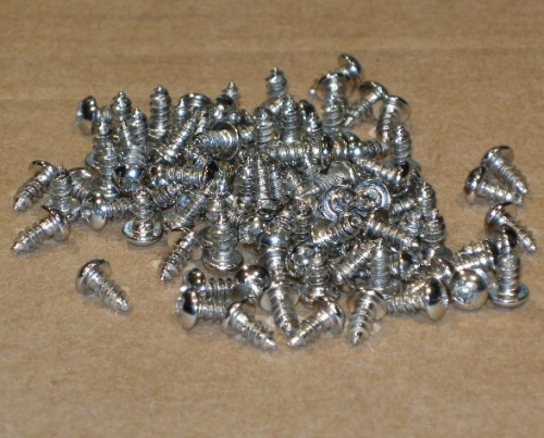 Screws, Nickel Plated Steel, Round Phillips Head, Approx. 100 Pcs