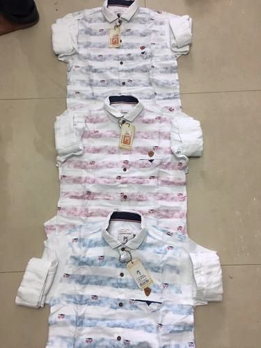 Cotton Mens Matti Printed Shirts XS-XL