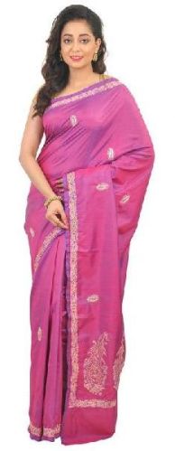 Pure Mulberry Silk Hand Embroiderd Handloom Sarees