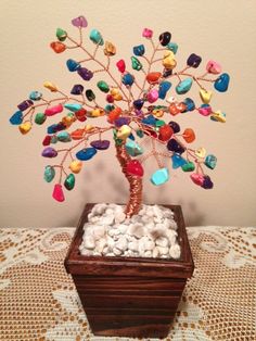 Plastic Gemstone Tree, Packaging Type : Carton Box