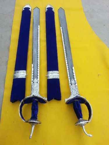 Silver Decorative Double Edge Sword, For Decoration