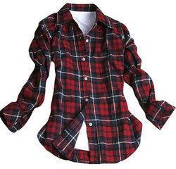 Checked Ladies Check Shirt, Size : M, XL, XXL