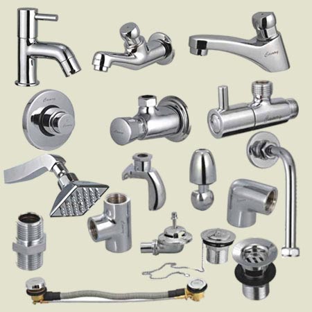 Coated Chrome Plating Bathroom Fittings, Color : Silver