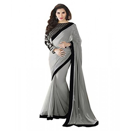 Printed Designer Chiffon Sarees, Color : Multicolor